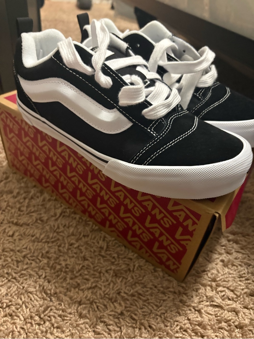 Vans Kids Black & White Old Skool Sneakers - Picture 3 of 5
